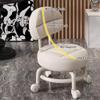 KITCISSL Universal Wheel Small Stool Household Pulley Removable Short Stool with Wheels, Toddler Chair with Backrest, Shoe Bench Living Room Foot Stools Children's Round Chair (Color : Orange) view 4