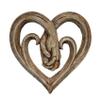 Luejnbogty Wooden Heart Holding Hands Wall Decor Sculpture Wall Art Handshake Pendant Craft Statue for Home Office Wall Decorations, Default view 1