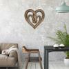 Luejnbogty Wooden Heart Holding Hands Wall Decor Sculpture Wall Art Handshake Pendant Craft Statue for Home Office Wall Decorations, Default view 2