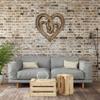 Luejnbogty Wooden Heart Holding Hands Wall Decor Sculpture Wall Art Handshake Pendant Craft Statue for Home Office Wall Decorations, Default view 3