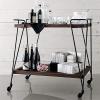 Bar Cart, Serving Cart for The Home, 2 Tier Rolling Home Bar Utility Carts,Easy Assemble Tea Serving Trolley,Sturdy Storage Cart, For Classroom Office Dining Bedroom Bathroom ( Size : 60*35*75cm ) view 2