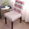 Pink Valentines Love Dining Chair Cover Set of 4,Stretch Chair Protectors Slipcover,Spandex Kitchen Chair Seat Back Cushion Slip Cover for Dining Room,Party,Ceremony Valentine Eucalyptus Rose Flower view 2