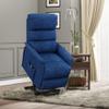 HOMCOM Power Lift Recliner Chair for Elderly, Easy Assembly, Fabric Lift Chair for Adults, Recliner Sofa with Remote Control, Side Pockets for Living Room, Dark Blue view 2