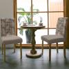 Abstract Flower Dining Chair Cover Set of 8,Stretch Chair Protectors Slipcover,Spandex Kitchen Chair Seat Back Cushion Slip Cover for Dining Room,Party,Ceremony Oriental Bohemia Brown Geometric Leaves view 3
