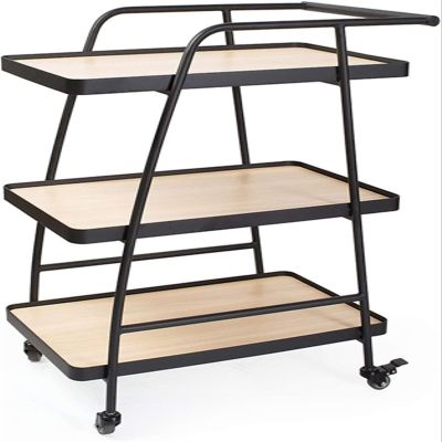 KOELAP Bar Cart, Serving Cart for The Home, Drinks Cocktail Trolley Serving Cart Kitchen Storage & Organisation Bar Table Side Table Vegetable Storage Utility Cart (Color : C)