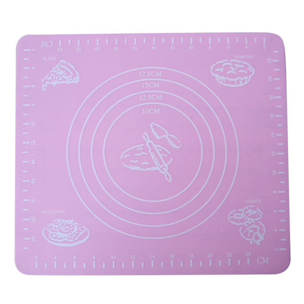BESTOYARD Silicone Baking Mat Baking Mat with Measurement Non Stick Baking Mat Mat Non-slip Pastry, medium, Pink