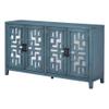 Tzou 60" Sideboard Buffet Cabinet, Farmhouse Storage Cabinet with 4 Doors and Adjustable Shelf, China Cabinet with Metal Pulls for Dining Room, Living Room and Hallway Navy One Size view 1