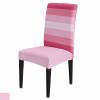 Gradual Pink Stripes Dining Chair Cover Set of 4,Stretch Chair Protectors Slipcover,Spandex Kitchen Chair Seat Back Cushion Slip Cover for Dining Room,Party,Ceremony Pastoral Contemporary Geometric view 1