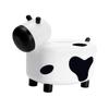 LABRIMP 1pc Cattle Shape Tissue Box Toothpick Holder Creative Dual-use Storage Container for Home Office Restaurant Easy Towel Replacement Non- Base Stylish Decor White Black view 1