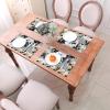 American Bulldog Head Placemats Set Washable Non-Slip Place Mats Heat Resistant Table Mats Rectangle PVC Woven Placemat for Dining Table Decoration view 2