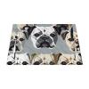 American Bulldog Head Placemats Set Washable Non-Slip Place Mats Heat Resistant Table Mats Rectangle PVC Woven Placemat for Dining Table Decoration view 3