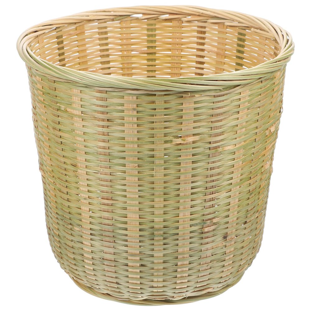 Ciieeo Wicker Basket Lid Bamboo Storage Organizer Snack Fruit Basket for Desktop