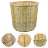 Ciieeo Wicker Basket Lid Bamboo Storage Organizer Snack Fruit Basket for Desktop view 3
