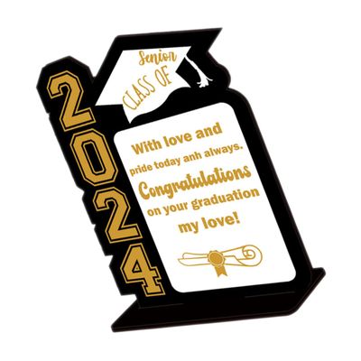 NUOBESTY Graduation Table Centerpiece Wooden Decor Graduation Party Supplies Party Favor
