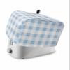 Buffalo Plaid Blue 4 Slice Toaster Cover Small Appliance Cover Toaster Dustproof Fingerprint Protectors Machine Washable, Country French Simple White Lattice view 1