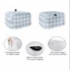 Buffalo Plaid Blue 4 Slice Toaster Cover Small Appliance Cover Toaster Dustproof Fingerprint Protectors Machine Washable, Country French Simple White Lattice view 2