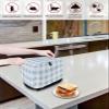 Buffalo Plaid Blue 4 Slice Toaster Cover Small Appliance Cover Toaster Dustproof Fingerprint Protectors Machine Washable, Country French Simple White Lattice view 4