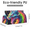 Colorful Dragon Tissue Box Cover, PU Leather Rectangular Tissue Box Case Organizer Holder Vanity Dresser Night Stand Table Countertop Home Office Car 7.7X4.7X4.3'' view 3