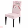 Valentine's Day Dining Chair Cover Set of 8, Stretch Chair Protectors Slipcover, Spandex Kitchen Chair Seat Back Cushion Slip Cover for Dining Room, Party, Hotel, Ceremony Pink Love Romance Holiday view 1
