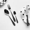 GOODJAYVEN Silverware Flatware Set, 4/16/24/32 Piece Black Steak Knife, Fork and Spoon Cutlery Set (Color : Black, Size : 8Set-32Pcs) view 3