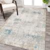 5x8 Area Rugs Living Room Rugs: Machine Washable Rugs for Bedroom with Non-Slip Backing Loop Pile Distressed Moroccan Carpet for Dining Room Nursery Home Office - Gray/Tan/Cyan view 2