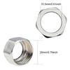 RecDec 2 Set Shower Hose Nut and Screw Replacement Universal Stainless Steel Brass Adapter Joint Connector for Handheld Shower Head Hose Bathroom Bathing Water Pipe Attachment Repair Parts view 4