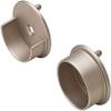 TAG Synergy Premium 1 Pair of 1-5/16" Diameter Round Wardrobe Tube Closet Rod End Supports (Matt Nickel) view 1