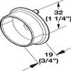 TAG Synergy Premium 1 Pair of 1-5/16" Diameter Round Wardrobe Tube Closet Rod End Supports (Matt Nickel) view 2