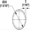 TAG Synergy Premium 1 Pair of 1-5/16" Diameter Round Wardrobe Tube Closet Rod End Supports (Matt Nickel) view 3