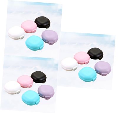 DECHOUS 15pcs Travel Soap Dish Holder Soap Bar Container Water-Saver Case Lid for Bathroom Kitchen and Travel
