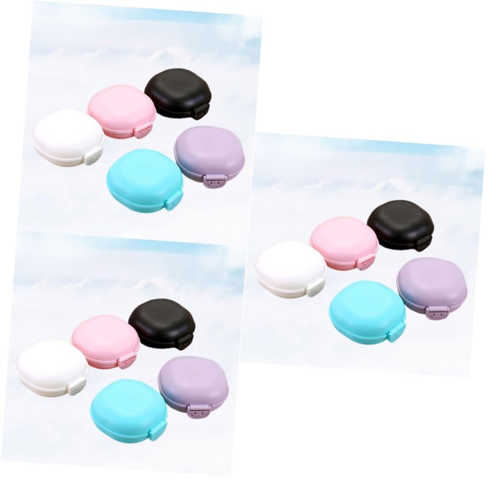 DECHOUS 15pcs Travel Soap Dish Holder Soap Bar Container Water-Saver Case Lid for Bathroom Kitchen and Travel