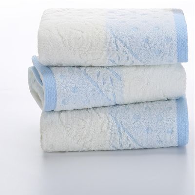 mayci Wind Tree Leaf Cotton Jacquard Towel Polka dot Fashion Small Fresh Couple Towel Blue8276