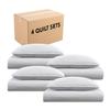 Arkwright Twin/TwinXL Quilt Set - Case of 4 - Soft Brushed Lightweight Microfiber Bedspread Coverlet Bedding Sets for All Seasons (1 Quilt, 1 Pillowcase Sham), 68x90 in, Light Grey view 1