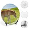 Animal Horse Decorative Plate for Kitchen Accent Ceramic Wall Hanging Souvenir with Display Stand Collectible Plate for Wedding Holiday Party Supplies Home Decor 6" view 4