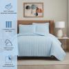 Arkwright King Quilt Set - Case of 4 - Soft Brushed Lightweight Microfiber Bedspread Coverlet Bedding Sets for All Seasons (1 Quilt, 2 Pillowcases Shams), 104x90 in, Light Blue view 2