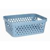 Glad Plastic Storage Basket Set, Value Pack of 6 | Open Storage Bins for Shelves, Bathroom, Pantry, Closet | Nesting Organizer Boxes with Handles, 2 Gallon, Marina Blue view 2