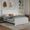 AFI Naples Full Solid Wood Low Profile Platform Bed with Matching Footboard in White view 1