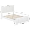 AFI Naples Full Solid Wood Low Profile Platform Bed with Matching Footboard in White view 2
