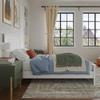 AFI Naples Full Solid Wood Low Profile Platform Bed with Matching Footboard in White view 4