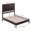 AFI Naples Queen Solid Wood Low Profile Platform Bed in Espresso view 2