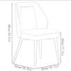 AYARNA Dining Chairs Set of 4 West Leather Upholstered Accent Chairs Carbon Steel Metal Chairs Kitchen Living Room Side Chairs (Color : Grigio), AYARNA-001 view 3