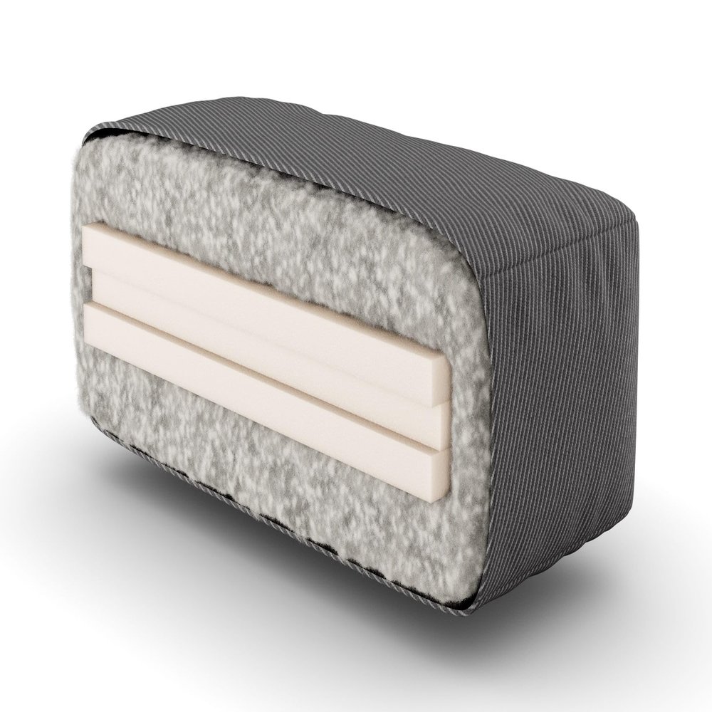 Prestige Furnishings Kona Silver 6 Inch Cotton & Foam Futon Mattress - Ivory (Full Size, 54" x 75")
