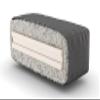 Prestige Furnishings Kona Silver 6 Inch Cotton & Foam Futon Mattress - Ivory (Full Size, 54" x 75") view 1