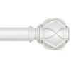 KAMANINA 1 Inch Extra Long Curtain Rod 140 to 195 Inches White Heavy Duty Curtain Rods for Windows 120 to 170 Inch, Adjustable Drapery Rods with Netted Texture Finials view 1