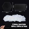 DICOSMETIC 120Pcs Acrylic Place Cards Clear Acrylic Blank Clear Rectangle and Hexagon Table Seating Cards Tiles Name Cards Table Markers for Wedding Party Sign Decoration view 2