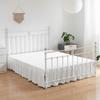 xuan dian Bed Skirt King Size Ruffled Bed Skirts with Split Corners,14 Inch Drop Dust Ruffle Bed Skirt with Platform, Ivory view 2