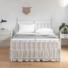 xuan dian Bed Skirt King Size Ruffled Bed Skirts with Split Corners,14 Inch Drop Dust Ruffle Bed Skirt with Platform, Ivory view 3