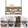 Coat Rack Shoe Organizer for Entryway, 3-in-1 Hall Tree With 4 Hooks and 2 Tier Storage Shelves,Multi-functional Coat Tree Shoe Rack for Hallway Mudroom Bedroom Office view 2