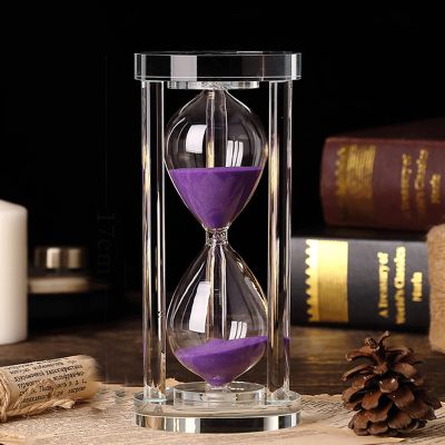 UNbit Sandglass Timer,Hourglass Sand Timers, Transparent Crystal Hourglass Timer Sand Clock Crafts Glass Decoration,Hourglass Sandglass Timer,15 Minutes/30 Minutes/60 Minutes,Home Desk Decor Xmas Birt