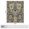 Brebasf Vintage William Morris Florals Blanket Rustic Mid Century Boho Farm Daisy Green Leaves Throw Sofa Soft Warm Blanket-60W x80L view 2